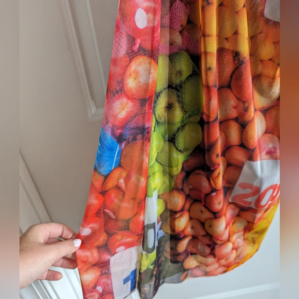 Zara Multicolor Fruit-Print Slip Dress - Picture 8 of 8